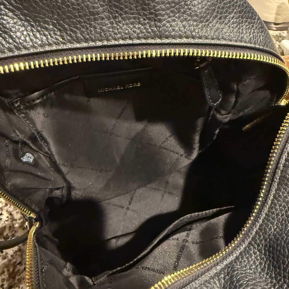 Michael Kors Black Leather Mini Backpack - Picture 6 of 10